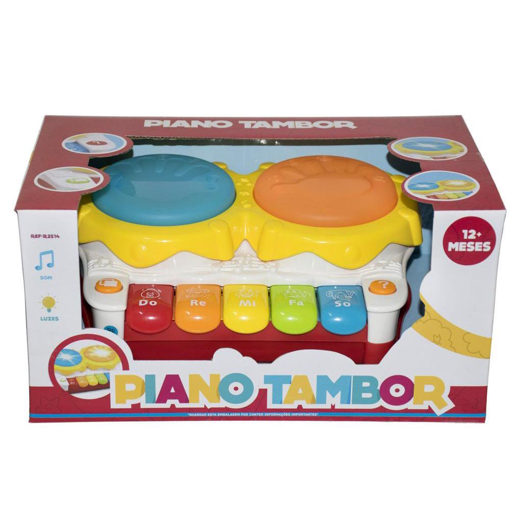 Piano Infantil Bebê Com Tambor - Adijomar com luzes e sons