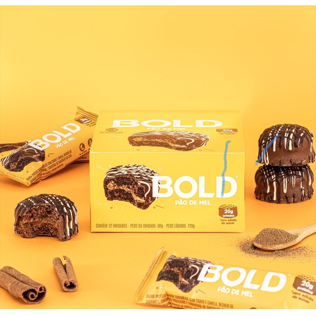 Promoção Bold Snacks sabor Pão de Mel 20gr proteína sabor surreal