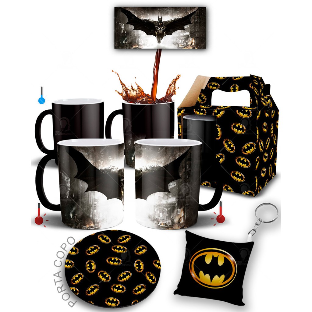 Caneca Mágica Batman Dc Comics + Kit Personalizado