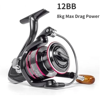 Carretilha De Pesca Molinete 12BB  Linha De Pesca Carretel Rotativa Ultra Lisa 500-7000