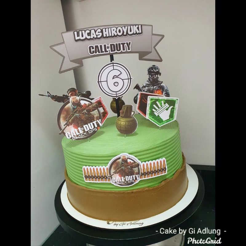 Topper de bolo de um dos maiores jogos de tiro, Call of Duty!! 😵 ⨠ Compras  via WhatsApp, Instagram, Facebook, Shopee e pelo noss…