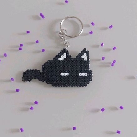 Chaveiro / Ima / Peça decorativa Omori Omocat personagens jogo RPG pixel  art perler beads hama beads