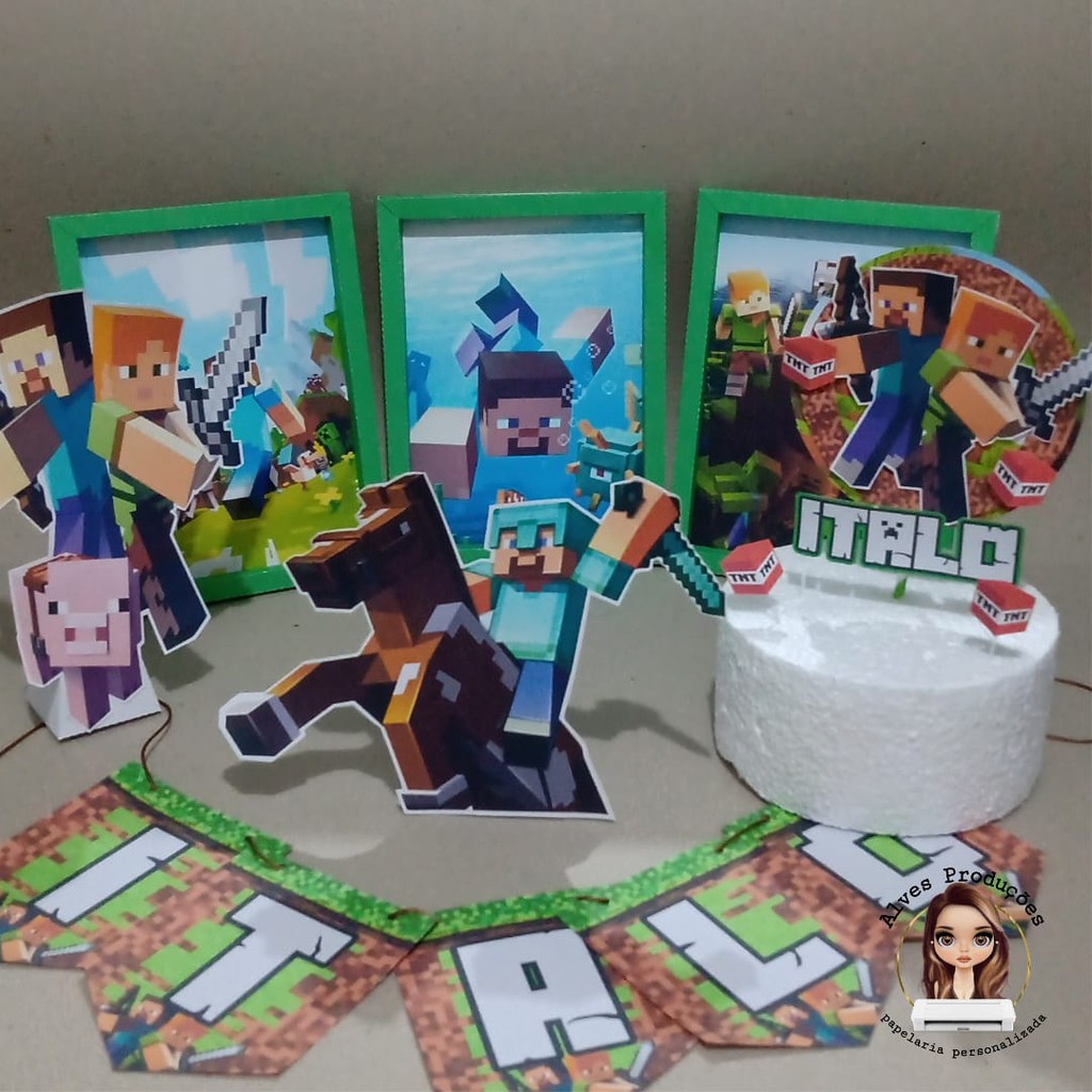 kit só um bolinho minecraft | Shopee Brasil