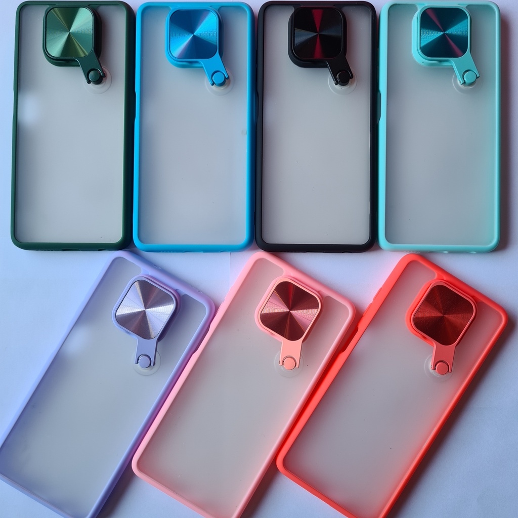 WOBURN Custodia Per Xiaomi Poco X3 NFC/PRO - Blu Reale, TPU+PC Antiurto Con Anello Girevole E Retro Traslucido