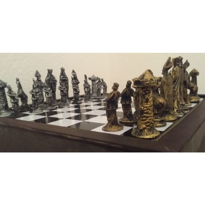 Jogo De Xadrez Temático Medieval Dragão 3 Templário Contra S