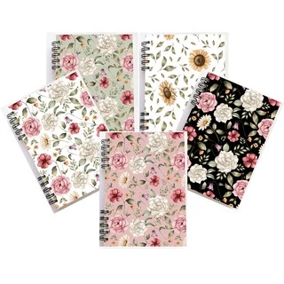 Caderno personalizado, A5, 200 páginas, folhas decorada, FOSCO