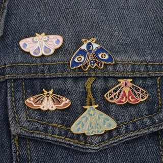 Esmalte Borboleta Traça Colorido Alfinetes Bonito Broche Lapela Alfinete Crachá Cartoon Jóias De Insetos Presente
