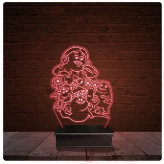 Abajur Luminária Acrílico Led - Monstros S.A 01