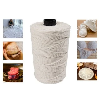 Rolo Barbante 100% Algodão Fios 4/8 - 200 Metros Croché Costura Tapete Roupas Artesanato em Oferta na Shopee