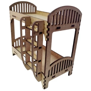 Cama caminha para bonecas em MDF cru de 3mm