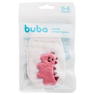 Meia Infantil Bebê Antiderrapante Dinossauro 0 a 6 Meses 14546 - Buba