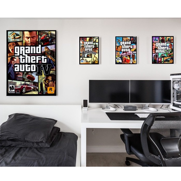 GTA 4 Poster Adesivo A3 (29,7x42cm) GTA IV, Grand Theft Auto IV
