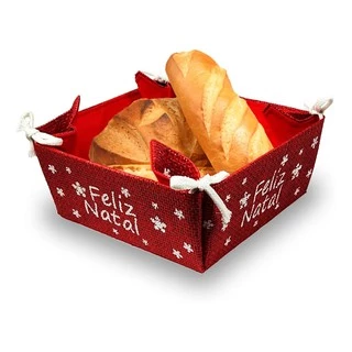 Enfeite Cesta Cestinha Mesa Pães Fruta Decoração Natalina Luxo