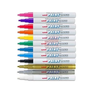 Caneta Marcador Permanente Uni Paint Marker PX-21 0.8-1.2mm