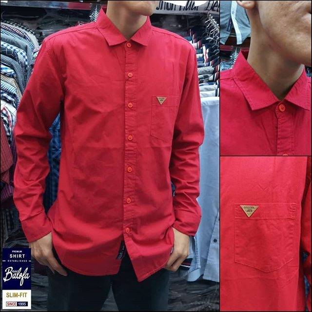 Camisa Vermelha Simples Novo BALOFA | Shopee Brasil