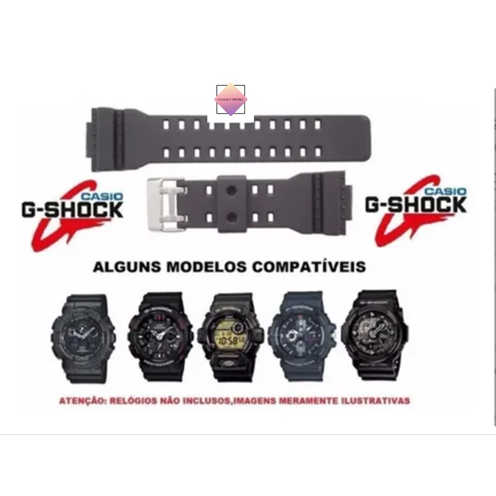 Bracelet De Montre En Résine Noire Pour Casio GA-100C-1A3 GA-100C-1A4 GR-8900A-1 - Neuf