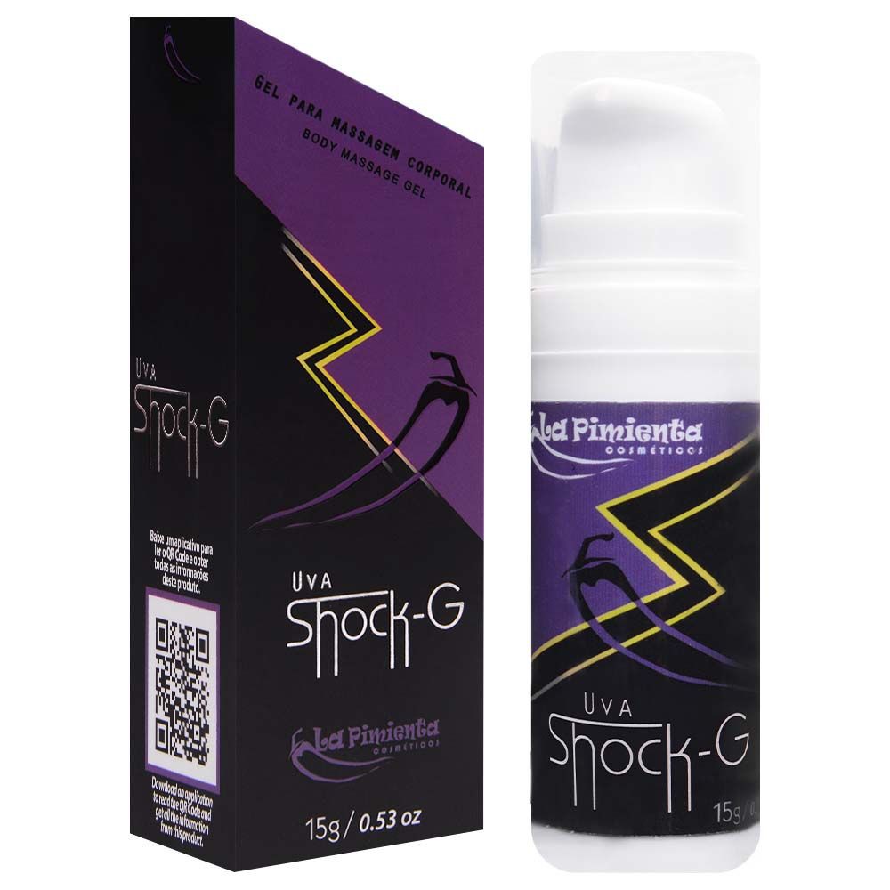 Shock G Uva Gel Eletrizante Beijável 15g La Pimienta Sexo Oral Shock G Gel Vibrador Líquido 