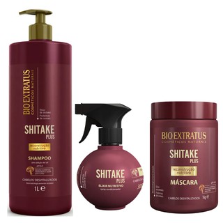 Bio Extratus Shitake Plus (Shampoo+Condicionador 1L+Mascara