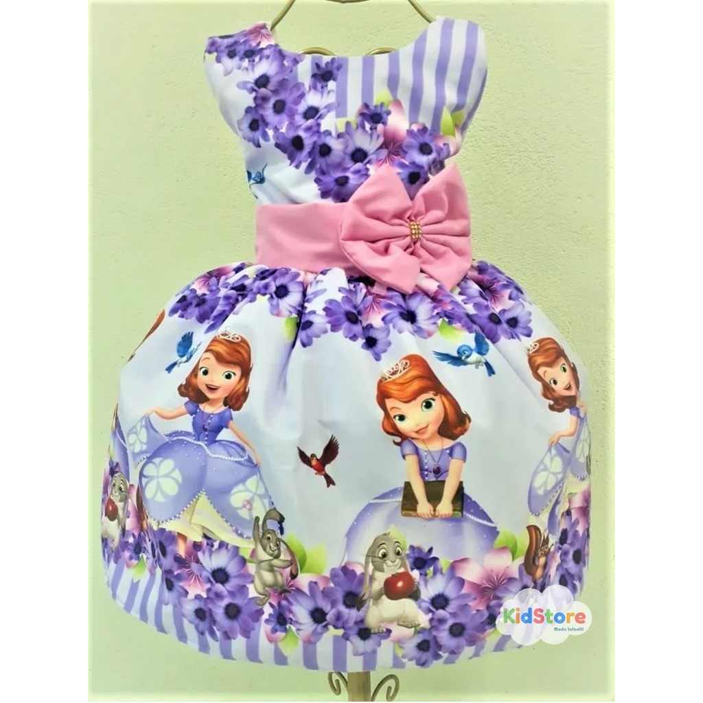 Vestido Princesa Sofia 1-6 anos Infantil