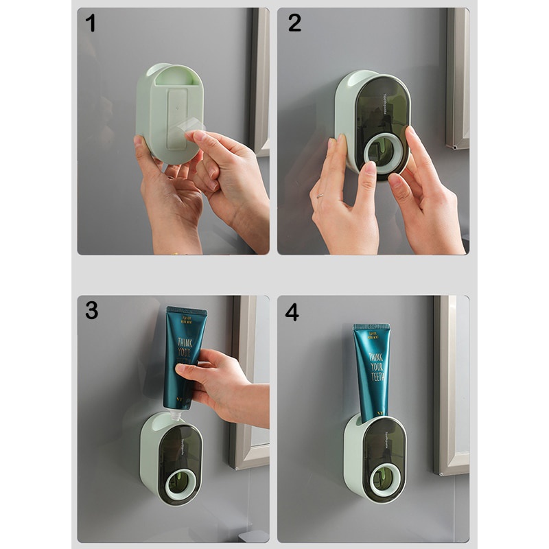 Imagem do produto Para Casa Espremedores De Pasta De Dente Totalmente Automáticos Acessórios De Banheiro Rack Fácil De Instalar Ferramenta 6