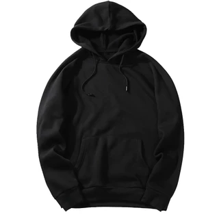 Moletom Liso Marrom Claro Modelo Canguru com Capuz e Bolso Unissex