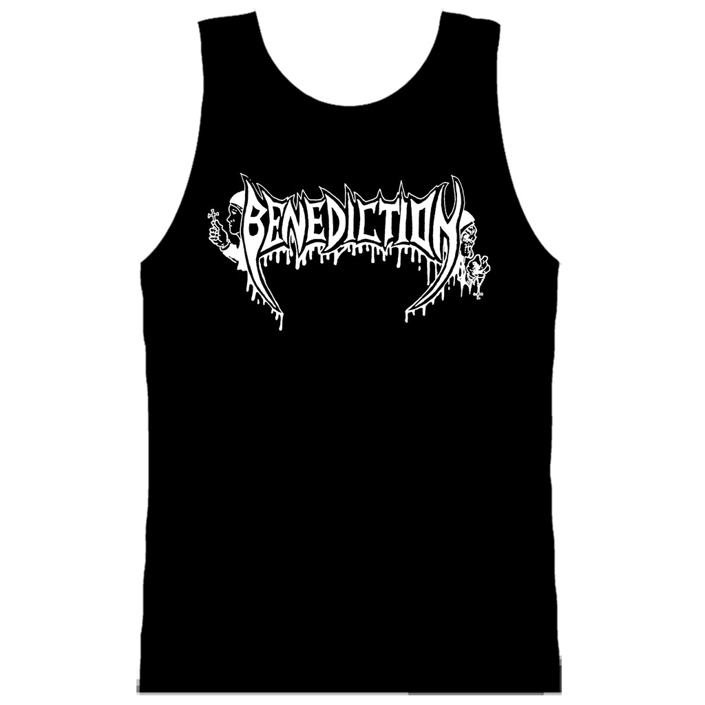 Camiseta Benediction Logo Regata. Camiseta Banda Death Metal