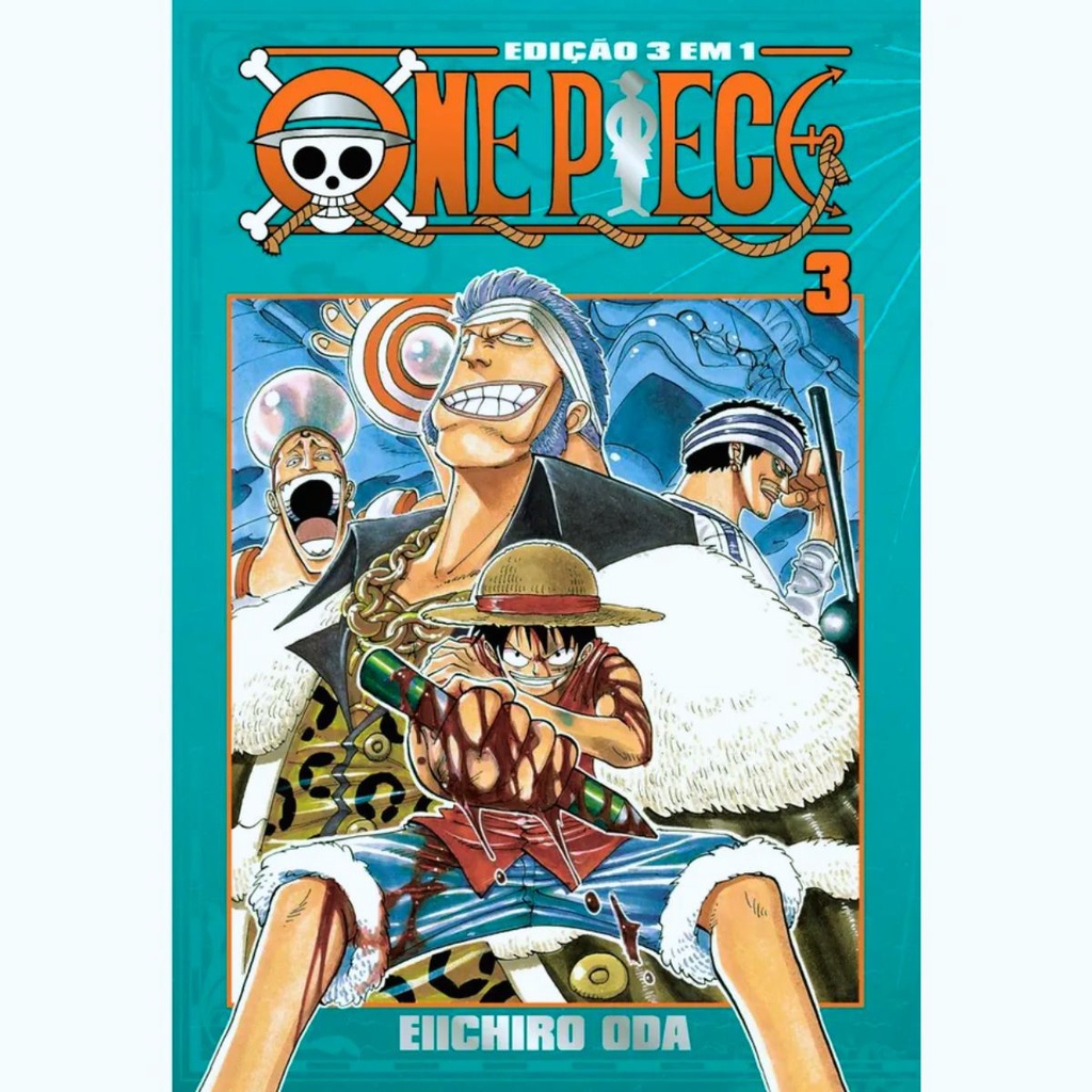 One Piece 3 em 1 Vol. 1, de Eiichiro Oda. Editora Panini, capa