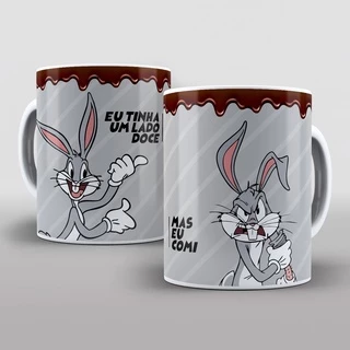Caneca Personalizada de Porcelana - Pernalonga / Looney Tunes