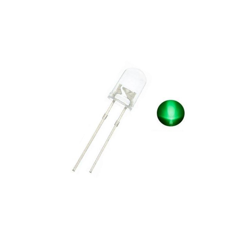 Kit 10 Peças Led 5mm Verde Transparente Arduíno Eletrônica | Shopee Brasil