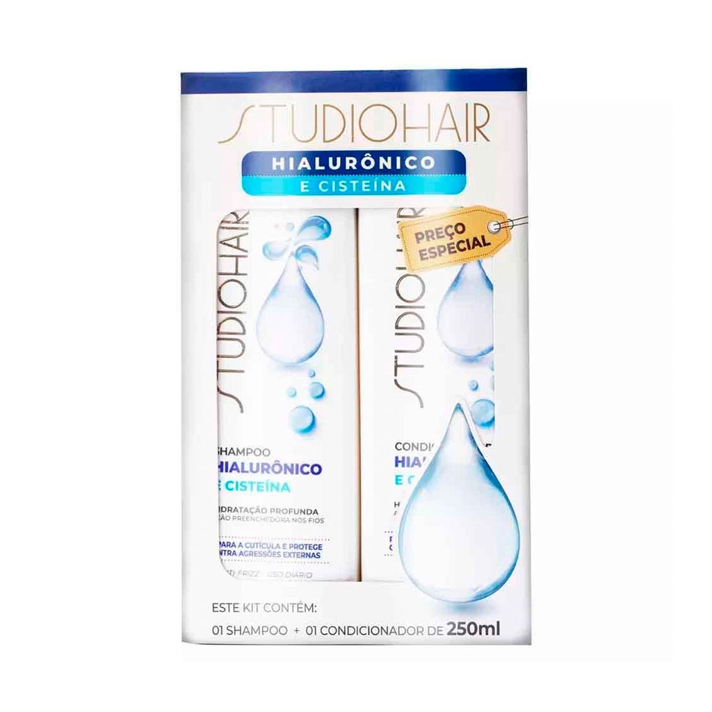 Kit Studio Hair Shampoo e Cond. Muriel Hialurônico 250ML Shopee Brasil