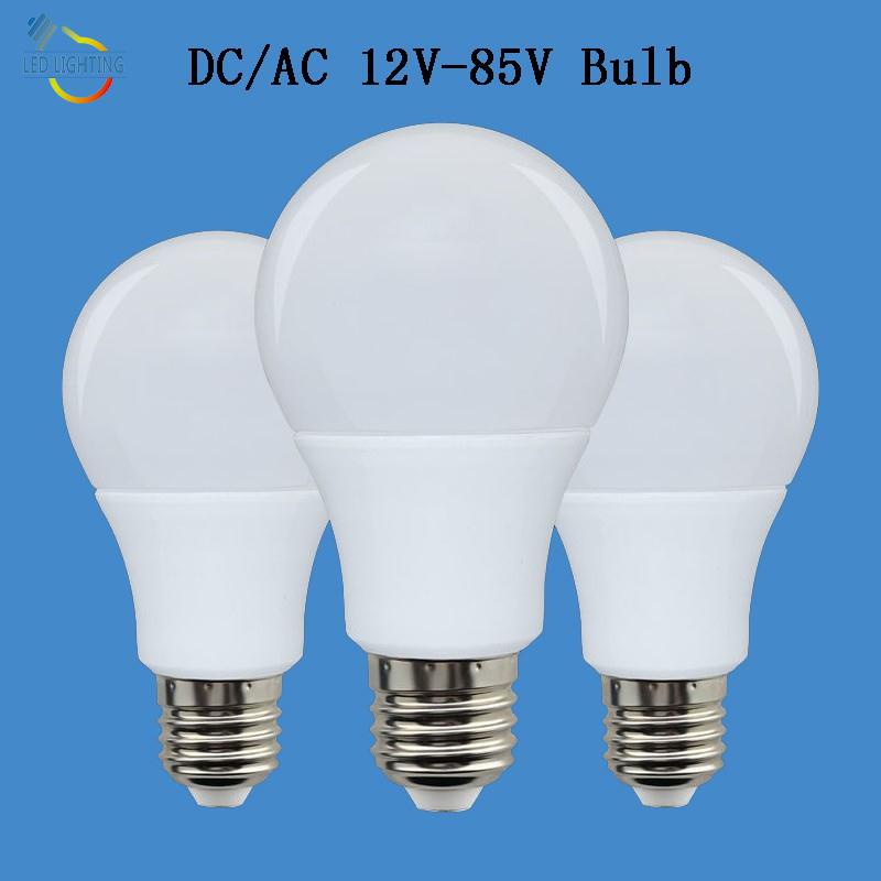 E27 DC / AC 12V - 85V Lâmpada bulbo LED em forma de bola 3W 5W 7W 9W 12W 15W Refletor de alto brilho