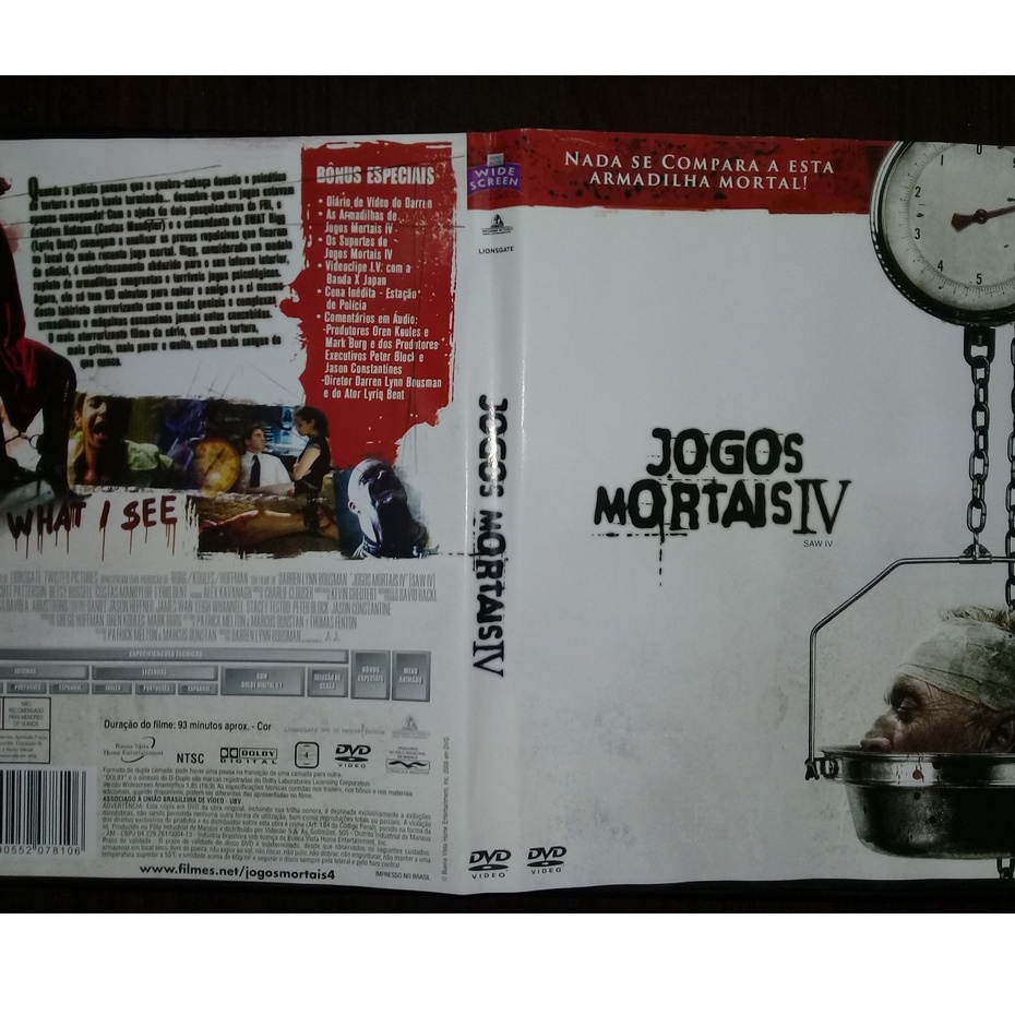 Dvd Jogos Mortais 4 em Promoção na Americanas