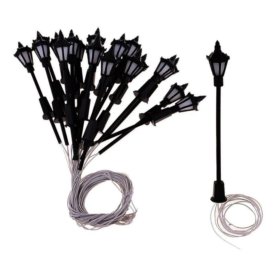 10 Postinhos H=7cm Led 3v Maquete Postinho L-br 1:87 Jardim 1:50