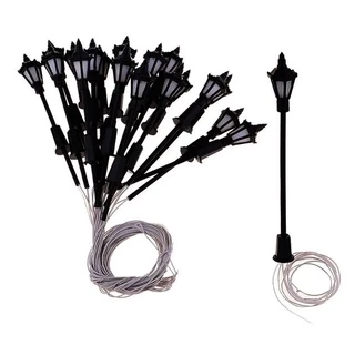 10 Postinhos H=7cm Led 3v Maquete Postinho L-br 1:87 Jardim 1:50