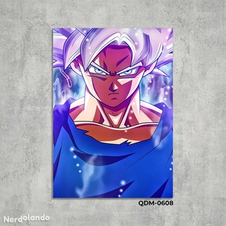 Placa Decorativa - Dragon Ball Z: Goku Instinto Superior - Grande