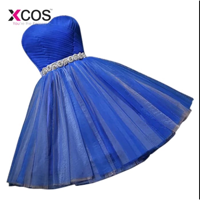 Vestido de debutante curto best sale azul royal