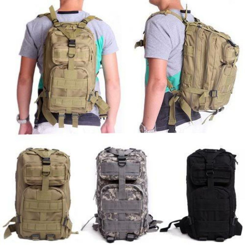 Mochila Tática Militar 30 Litros Camuflada Multiuso Escolar Cargueira  Camping