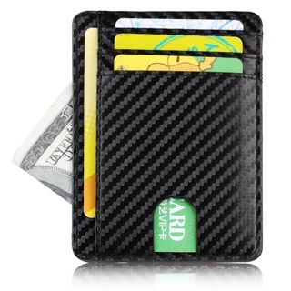 Nova Chegada RFID Bloqueio Slim Masculino Couro Porta Cartão De Crédito Mulheres Negócios Mini Banco Carteira Para Homem Bolsa Pequena
