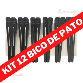 Kit com 12 bico de pato prendedor De cabelo 8cm para uso próprio ou salão excelente qualidade pronta entrega Envio imediato
