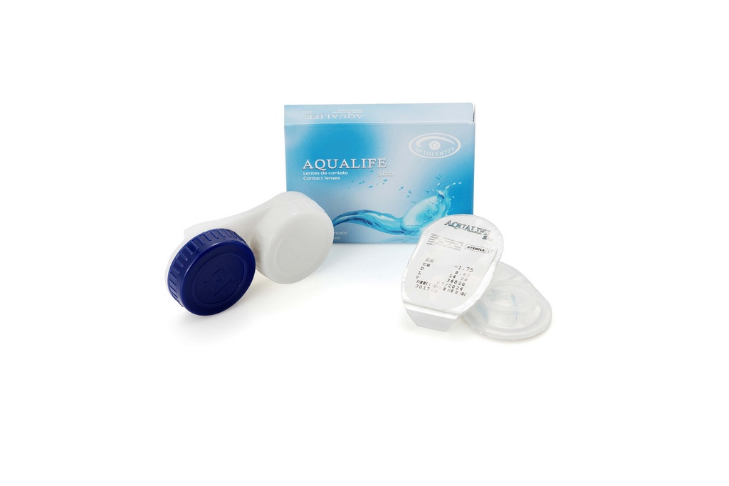 Lente de Contato Descartável Optogel Aqualife Slim | Shopee Brasil