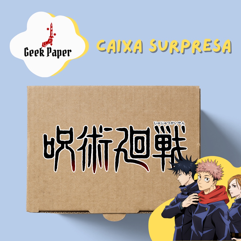 Kit Surpresa com Tema Jujutsu Kaisen JJK Anime Mangá Personalizado Presente Otaku