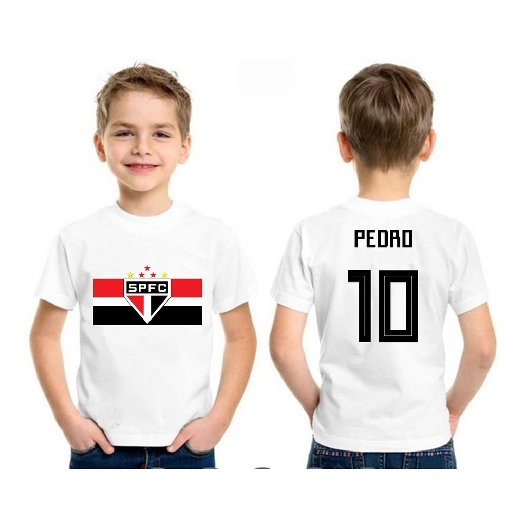 Camiseta brasil branca infantil personalizada