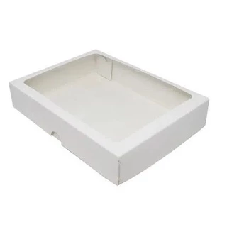 Caixa com Visor Branca S10 (22x29x4,5cm) 10 unidades - ASSK - Kafe Embalagens