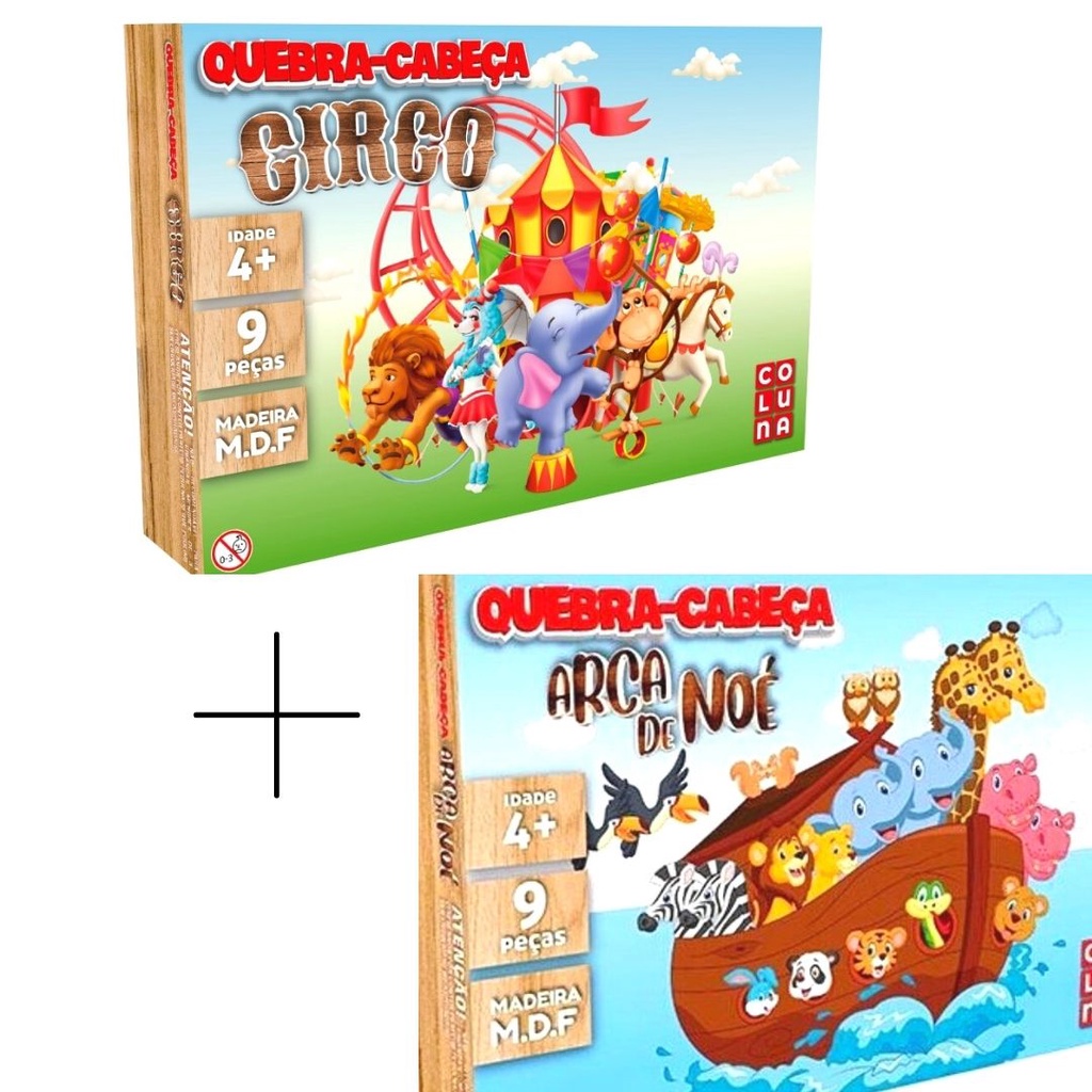 Jogo Pedagógico Quebra Cabeca Circo - compre diversos brinquedos