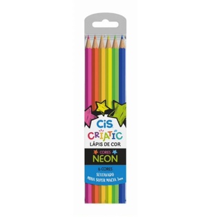 Lápis de Cor CIS Criatic Neon 6 cores