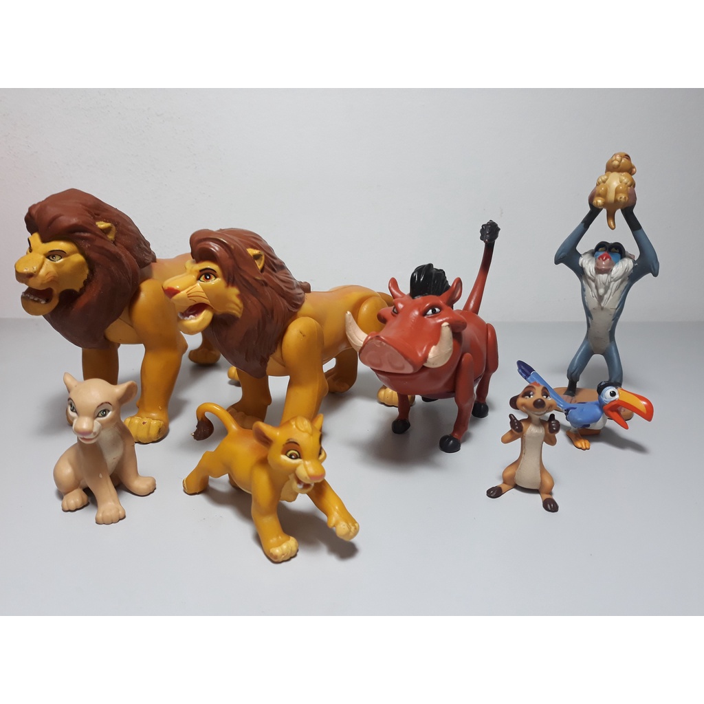 Lote De 8 Bonecos Rei Leão Disney Mattel Antigo Simba Nala Pumba Timão