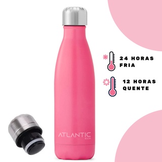 Garrafa Térmica Inox Agua 24h Gelada 12h Quente 709ml Preto QGK