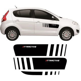 Kit Adesivos Palio Attractive Faixa Lateral Traseira Fiat