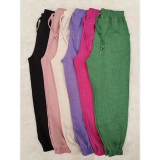 calca jogger liso de linhao