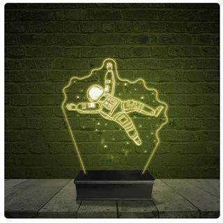 Led Luminária Acrílico Abajur - Astronauta Desenho 44